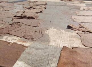 शहरातुन जाणार्या राष्ट्रीय महामार्गाच्या सिमेंट रस्त्याला पडले तडे