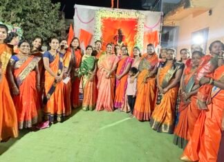 प्रभाग सात मध्ये महिलांच्या उपस्थितीमध्ये शिवजयंती साजरी.