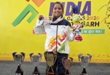 राष्ट्रीय मल्लखांब स्पर्धेत जामखेडच्या ज्ञानेश्वरी धनवेला रौप्यपदक
