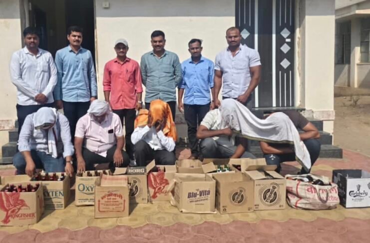 जामखेडमध्ये अवैध दारू विक्रीवर मोठी कारवाई; पाच ठिकाणी छापे