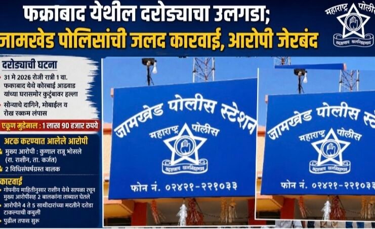 फक्राबाद येथील दरोड्याचा उलगडा; जामखेड पोलिसांची जलद कारवाई, आरोपी जेरबंद