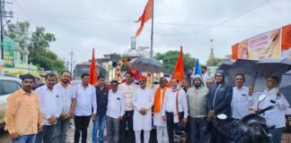 राष्ट्रमाता जिजाऊ स्मृतीज्योत रथयात्रेचे जामखेडमध्ये जल्लोषात स्वागत