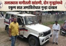 तलाठ्यास मागीतली खांडणी, दोन गुन्ह्यांमध्ये एकुण सात जणांविरोधात गुन्हा दाखल