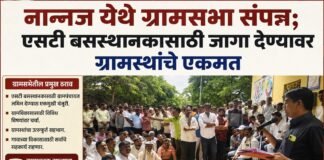 नान्नज येथे ग्रामसभा संपन्न; एसटी बसस्थानकासाठी जागा देण्यावर ग्रामस्थांचे एकमत