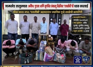 जामखेड तालुक्यात अवैध गुटखा आणि सुगंधित तंबाखू विक्रीवर ‘एलसीबी’ची धडक कारवाई
